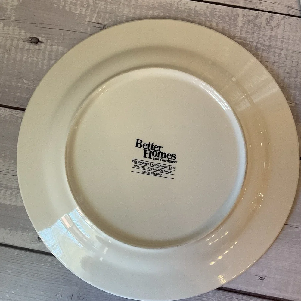 Better Homes And Gardens Renes Dinner Plates Blue Scrolls Set Of 3 Lot #2